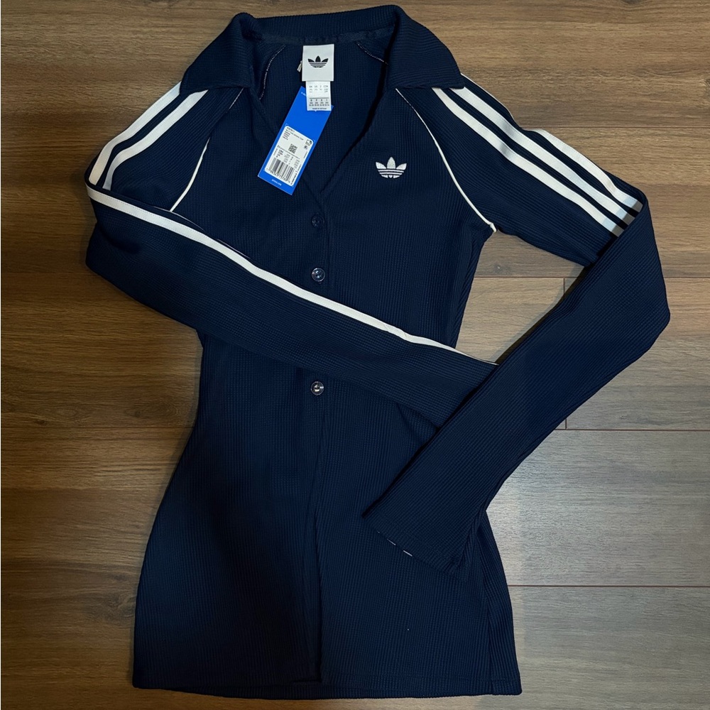 Adidas Button Down Waffle Top
